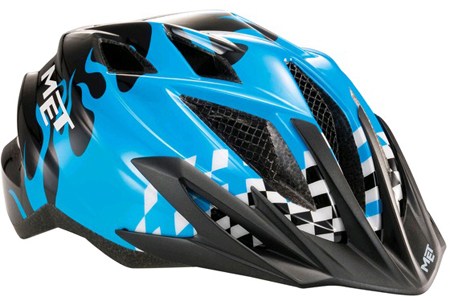 Crackerjack Flames Blauw/Zwart Helm