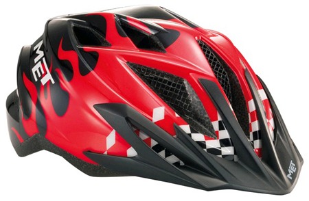 Crackerjack Flames Rood/Zwart Helm