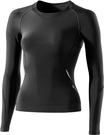 A400 Top Long Sleeve Dames Zwart/Zilver