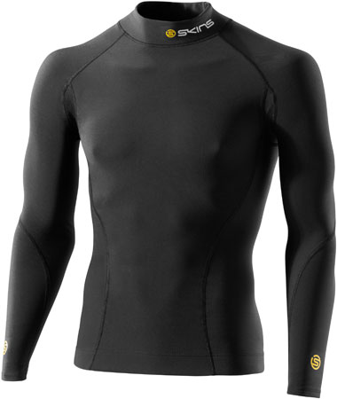 Thermal Long Sleeve Top met Mock Neck Heren Zwart