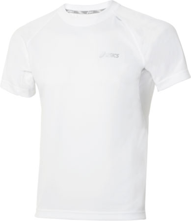 M`s S S Round Neck Top Real White Heren
