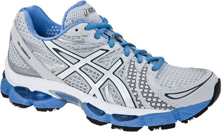Gel Nimbus 13 CloudWhiteLake Blue Dames Hardloopschoen