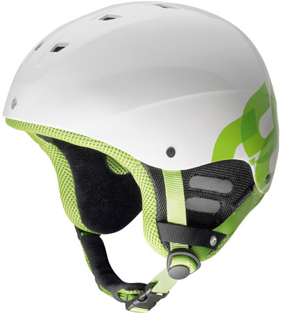 Rib Shiny White Logo Skihelm