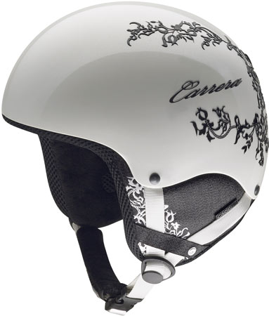 Perla Shiny White Lace Dames Skihelm