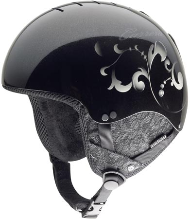 Desire Shiny Black Leaf Dames Skihelm