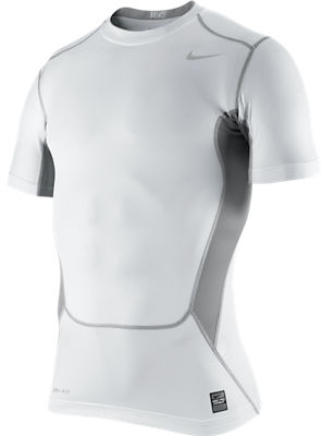 Hypercool Comp SS Top 1.2 White/Matte Silver Heren