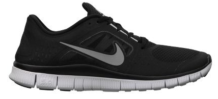 Free Run+ 3 Black Reflective Silver Platinum Heren Hardloopschoen