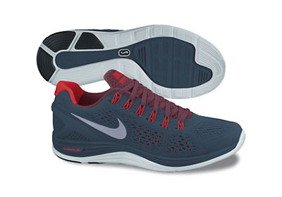 Lunarglide+ 4 Grijs/Rood Heren Hardloopschoen