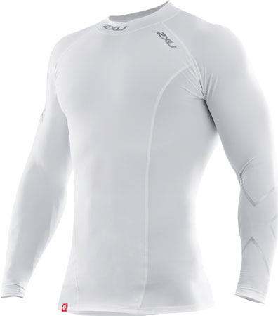 Compression Top L S White Heren