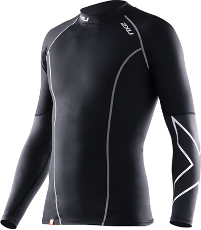 Elite Compression Top L S Black Steel Heren