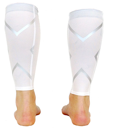 Compression Calf Guards White Unisex