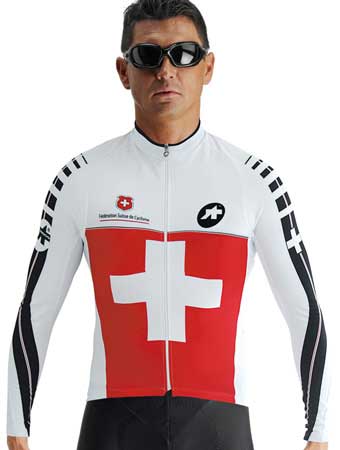 picture Campionissimo Fietsshirt Lange Mouwen Team Zwitserland Heren