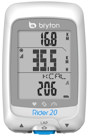 Rider 20T GPS Met Hartslag en Cadans Wit