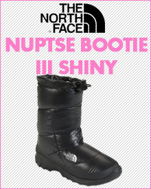 The North Face : Nuptse Bootie III Shiny Black/Black Dames