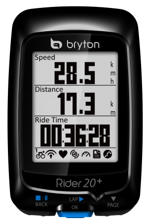 Bryton Rider 20+ T Met Hartslag- en Cadansmeter Zwart