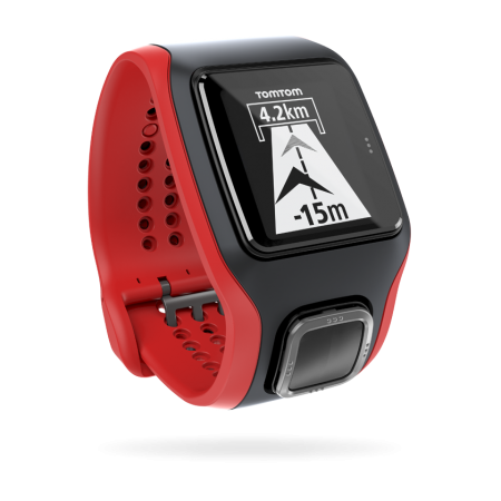 TomTom Multi-Sport Cardio HRM+CCS+AM GPS-sporthorloge Zwart/Rood