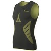 Odlo : Singlet Crew Neck Evolution Light Trend Black/Sulphur Spring Heren