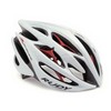 Sterling Matte White/Silver/Red Helm