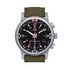 Intelligent Quartz E-Compass RVS Met Canvas Band Groen Outdoorhorloge