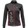 Ultima : Shirt Lange Mouwen Power 3 Zwart/Rood/Wit Dames