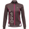 Ultima : Shirt Lange Mouwen Power 3 Bruin/Berry Rood/Wit Dames