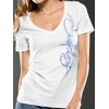 V Neck Tee White Women