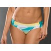 Ruched Bottom Green Print Women