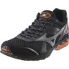 Mizuno : Wave Ronin 3 Anthracite/Silver/Vibrant Orange Unisex Hardloopschoen