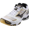 Mizuno  : Wave Lightning 7 White/Black/Gold Unisex Indoor Schoen