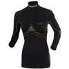 X-Bionic : Accumulator Undershirt Lange Mouwen Met Kraag Zwart/Oranje Dames