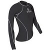 Snow Shirt Lange Mouwen Dames Zwart/Zilver