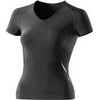 A400 Top Short Sleeve Dames Zwart/Zilver