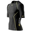 Skins : Top Short Sleeve A200 Heren Zwart/Geel