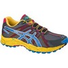 Asics : Gel Fuji Attack Graphite/Blue/Yellow Dames Hardloopschoen
