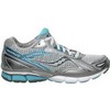 Saucony : PowerGrid Hurricane 14 White/Grey/Aqua Dames Hardloopschoen