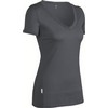 Icebreaker : Short Sleeve Tech V Pewter Shirt Dames