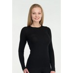 Bodyfit 200 Ondershirt Lange Mouwen Crewe Zwart Dames