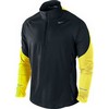 Nike : Sphere LS 1/2 Zip Black/Sonic Yellow/Reflective Silver Heren