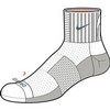 Nike : Dri-Fit Run Cush Quarter White/Matte Silver Socks