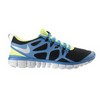 Nike : Free 3.0 V3 Black/White/Blue Glow/Volt Heren Hardloopschoen