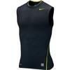 Nike : Core Compression SL Top Black/Bright Cactus Heren