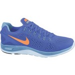 Lunarglide+ 4 Blauw/Oranje Dames Hardloopschoen