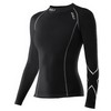 2XU : Compression Top L/S Black/Black Dames