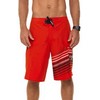 Trelew Plain Boardshort Rood Heren