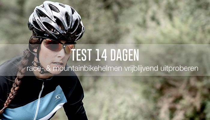 Race- & mountainbikehelmen vrijblijvend 14 dagen uitproberen