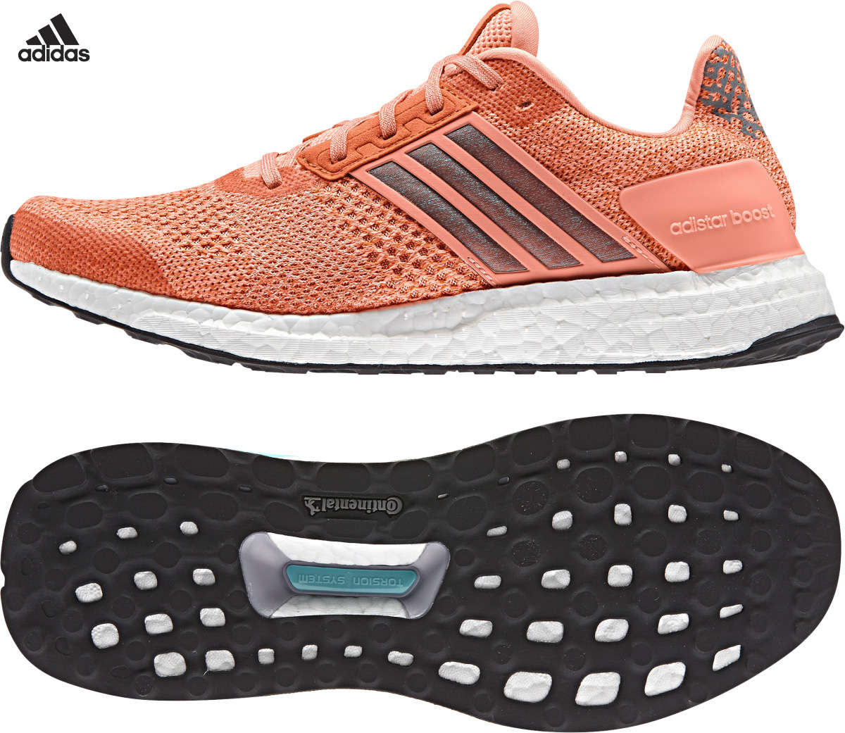 adidas Ultra Boost ST Hardloopschoenen Oranje/Zwart Dames