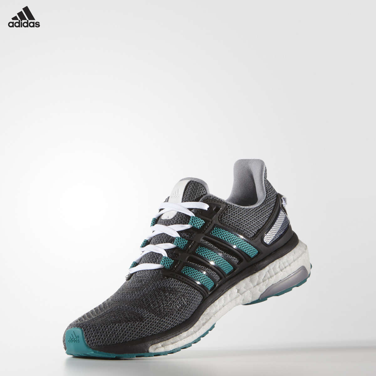 adidas Energy Boost 3 Hardloopschoenen  Grijs/Groen/Zwart Dames 