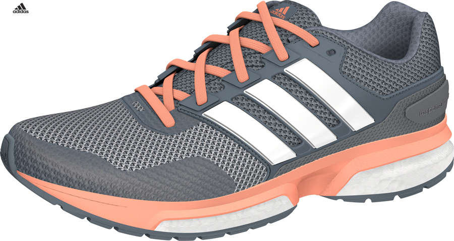 adidas Response Boost 2 Hardloopschoenen Grijs/Wit/Oranje Dames