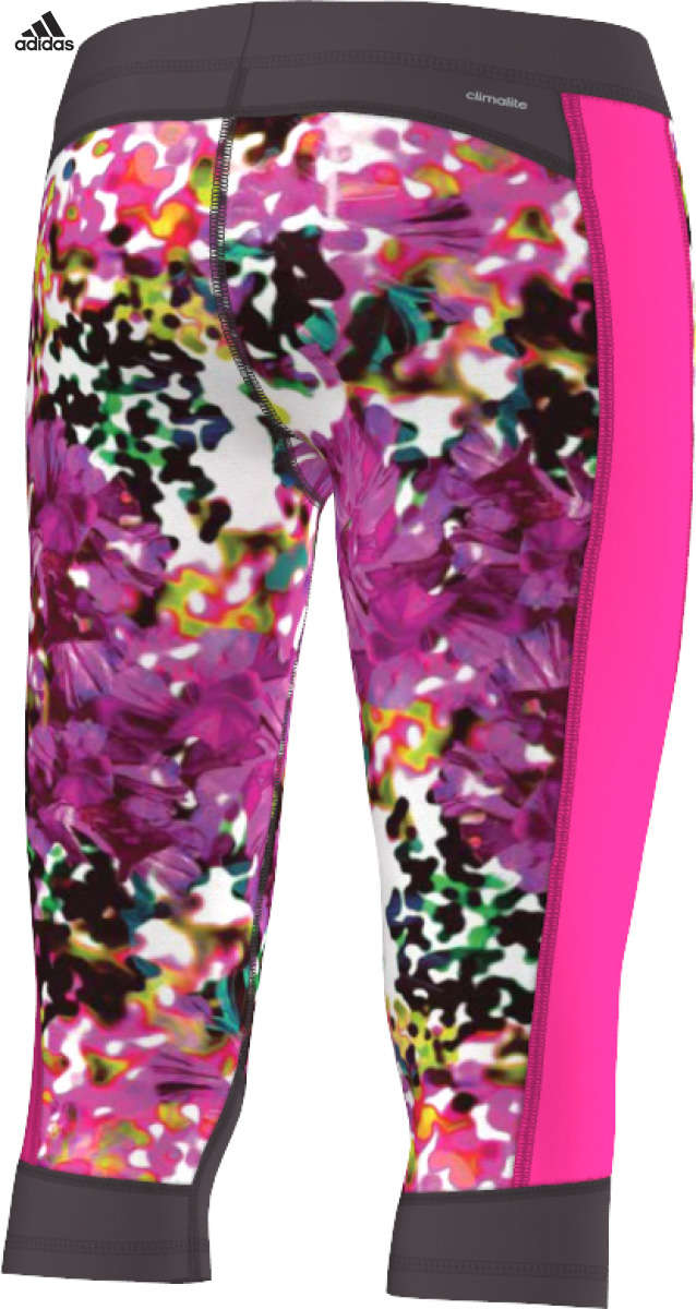 adidas TF Capri Floral  3/4 Hardloopbroek Roze/Zwart Dames