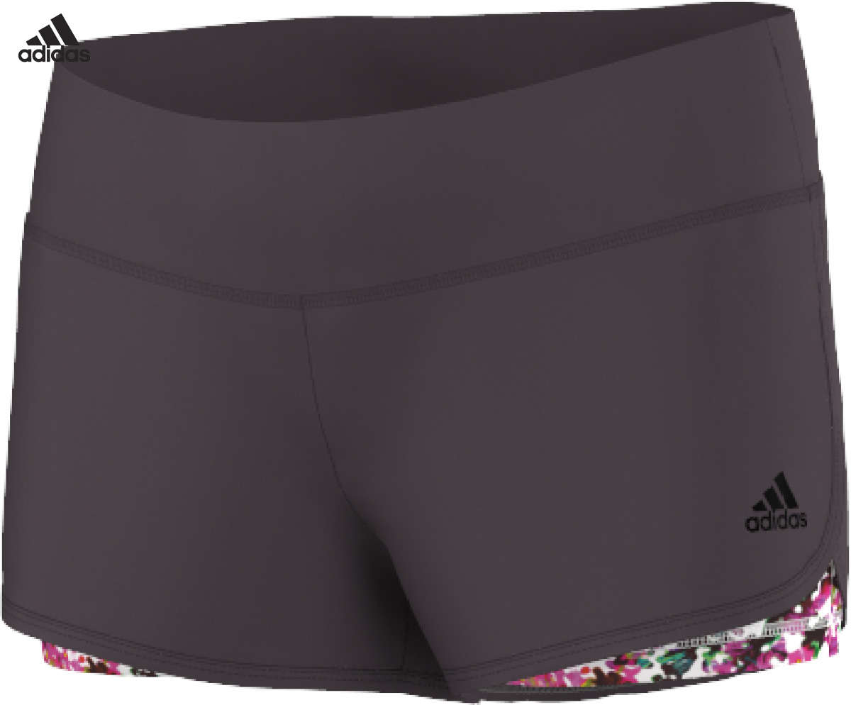 adidas Gym 2 in 1 Hardloop Short Bruin/Roze Dames koop je bij Futurumshop.nl
